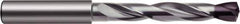 Guhring - 10.7mm 140° Solid Carbide Jobber Drill - nano-FIREX Finish, Right Hand Cut, Spiral Flute, Round Shank, 118mm OAL, Faceted Point - Eagle Tool & Supply