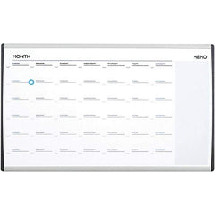 Quartet - 18" High x 30" Wide Magnetic Dry Erase Calendar - Steel, Includes Mounting Kit - Eagle Tool & Supply