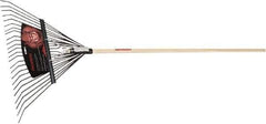 Razor-Back - Leaf Rake with 54" Straight Hardwood Handle - 24" Blade Width, 24 Tines, 14-5/64" Tine Length - Eagle Tool & Supply