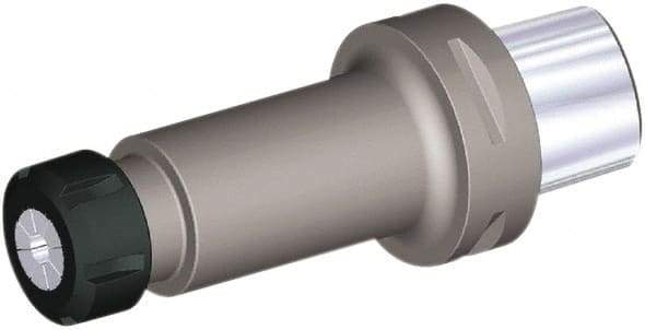 Kennametal - 1/16" to 13/32" Capacity, 100mm Projection, Taper Shank, ER16 Collet Chuck - 130mm OAL, 50mm Shank Diam - Exact Industrial Supply