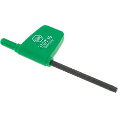 Wiha - T15 Torx Key - Flag-Style, 45mm Length Under Head, 3.1" OAL - Eagle Tool & Supply