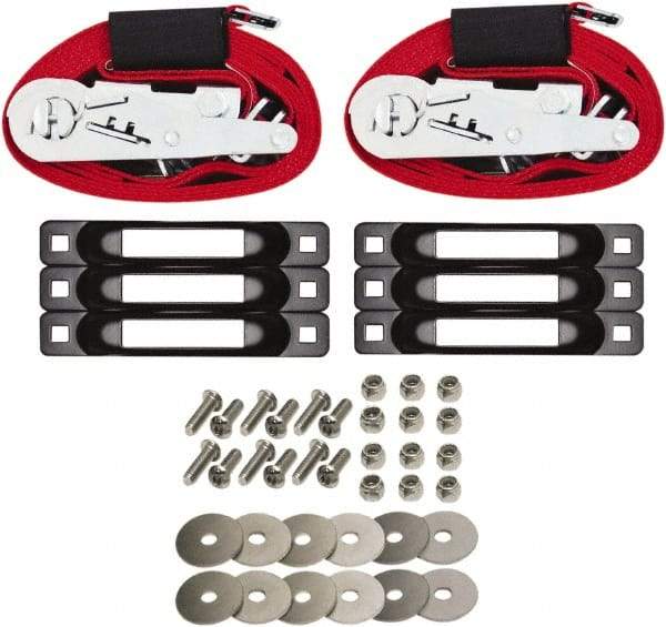 Snap-Loc - 16' Long x 2" Diam, Red Tie Down Strap Kit - Eagle Tool & Supply
