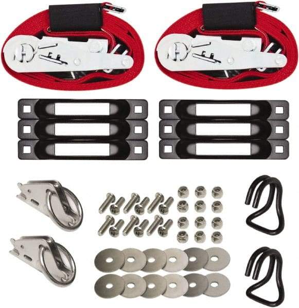 Snap-Loc - 16' Long x 2" Diam, Red Tie Down Strap Kit - Eagle Tool & Supply