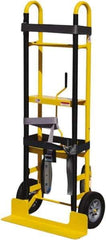 Snap-Loc - 400 Lb Capacity 61" OAH Appliance Hand Truck - Loop Handle, Steel, Solid Rubber Wheels - Eagle Tool & Supply