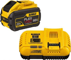 DeWALT - 60 Volt Lithium-Ion Power Tool Battery - 9 Ahr Capacity, 1 hr Charge Time, Series 20/60 FLEXVOLT - Eagle Tool & Supply