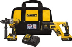 DeWALT - 20 Volt Cordless Tool Combination Kit - Includes Hammerdrill & Reciprocating Saw, Lithium-Ion Battery Included - Eagle Tool & Supply