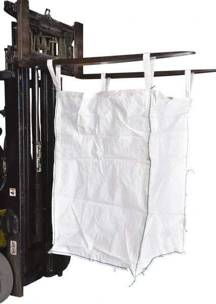 Vestil - 6 Lb Load Capacity, 1-7/8 Cu Yd, Polypropylene Fabric Hopper - 36" Wide x 36" Long x 55" High, White - Eagle Tool & Supply