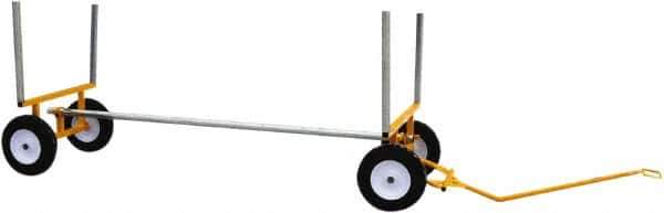 Snap-Loc - 2,000 Lb Capacity Steel Wagon Truck - Steel Deck, 30" OAW, 32" Platform Length x 9-1/2" Platform Height, Rubber Casters - Eagle Tool & Supply