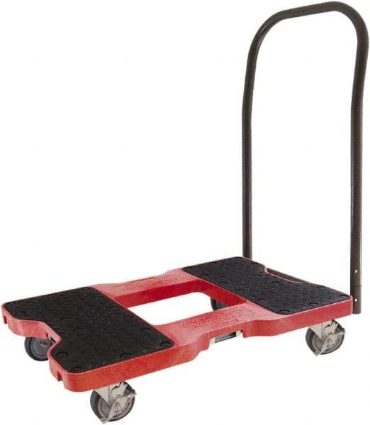 Snap-Loc - 1,500 Lb Capacity Steel Convertible Hand Truck - Polyethylene/Polypropylene Plastic Deck, 20-1/2" OAW, 32" Platform Length x 7" Platform Height, Polyurethane Casters - Eagle Tool & Supply