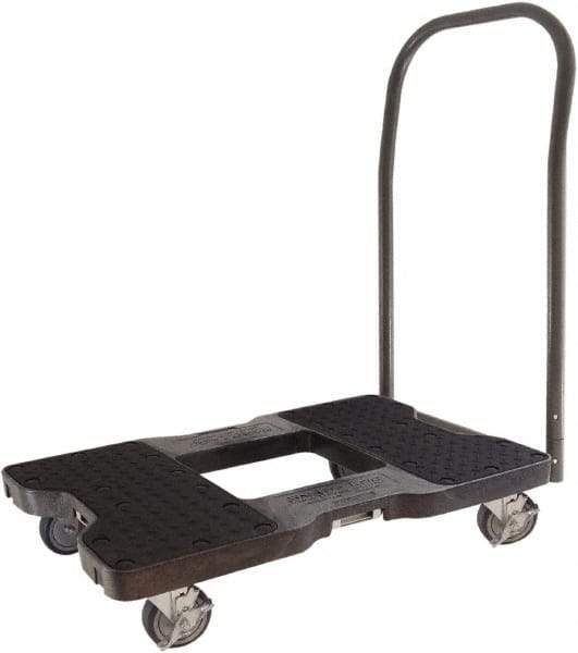 Snap-Loc - 1,500 Lb Capacity Steel Convertible Hand Truck - Polyethylene/Polypropylene Plastic Deck, 20-1/2" OAW, 32" Platform Length x 7" Platform Height, Polyurethane Casters - Eagle Tool & Supply