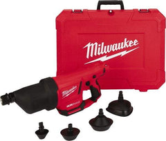 Milwaukee Tool - 12V Lithium-Ion Battery Battery Drain Cleaning Machine - For 1" to 4" Pipe - Eagle Tool & Supply