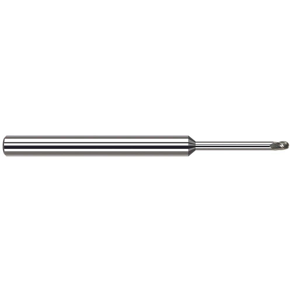 Harvey Tool - Ball End Mills; Mill Diameter (Inch): 3/32 ; Mill Diameter (Decimal Inch): 0.0930 ; Number of Flutes: 3 ; Length of Cut (Decimal Inch): 0.1390 ; Material: Solid Carbide ; Overall Length (Inch): 2-1/2 - Exact Industrial Supply