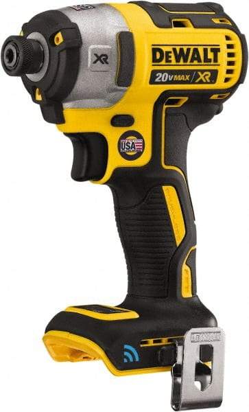 DeWALT - 20 Volt, 1/4" Drive, 152 Ft/Lb Torque, Cordless Impact Driver - Pistol Grip Handle, 3250 RPM, Bare Tool - Eagle Tool & Supply