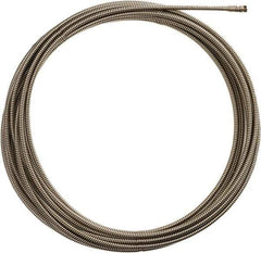 Milwaukee Tool - 3/8" x 50' Drain Cleaning Machine Cable - Inner Core, 1-1/4" to 2-1/2" Pipe, Use with Milwaukee Drain Cleaning Tools - Eagle Tool & Supply