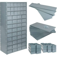 Value Collection - 35.8" Wide, 1 High, Open Shelving Accessory/Component - 21 Gauge Steel, Powder Coat Finish, Use with Bins/Totes - Eagle Tool & Supply