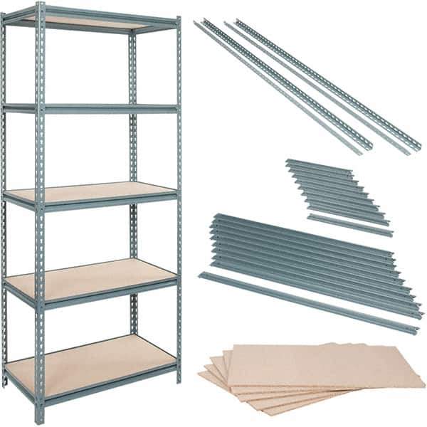 Value Collection - 36" Wide, 36 High, Open Shelving Accessory/Component - Particle Board, Use with Boltless Storage Rack - Eagle Tool & Supply
