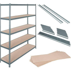 Value Collection - 24" Wide, 18 High, Open Shelving Accessory/Component - 16 Gauge Steel, Powder Coat Finish, Use with Boltless Storage Rack - Eagle Tool & Supply