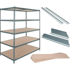 Value Collection - 72" Wide, 36 High, Open Shelving Accessory/Component - Particle Board, Use with Boltless Storage Rack - Eagle Tool & Supply