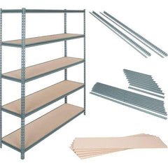 Value Collection - 72" Wide, 26 High, Open Shelving Accessory/Component - 16 Gauge Steel, Powder Coat Finish, Use with Boltless Storage Rack - Eagle Tool & Supply
