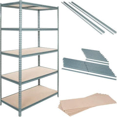 Value Collection - 48" Wide, 36 High, Open Shelving Accessory/Component - Particle Board, Use with Boltless Storage Rack - Eagle Tool & Supply