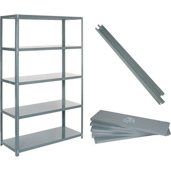 Value Collection - 60" Wide, 1-15/16 High, Open Shelving Accessory/Component - 14 Gauge Steel, Powder Coat Finish, Use with High Capacity Storage Racks - Eagle Tool & Supply