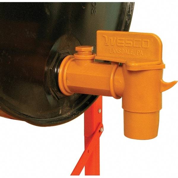 Wesco Industrial Products - 2" NPT Plastic Rigid Drum Faucet - FM Approved, No Arrester, Manual Closing, 8" Long Extension - Eagle Tool & Supply