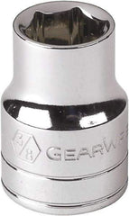 GearWrench - 7/16", 1/4" Drive, Standard Hand Socket - 12 Points, Alloy Steel, Full Polish Finish - Eagle Tool & Supply