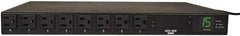 Tripp-Lite - 8 Outlets, 120 VAC15 Amps, 12' Cord, Power Outlet Strip - Rack Mount, 5-15R NEMA Configuration, 19" Strip - Eagle Tool & Supply