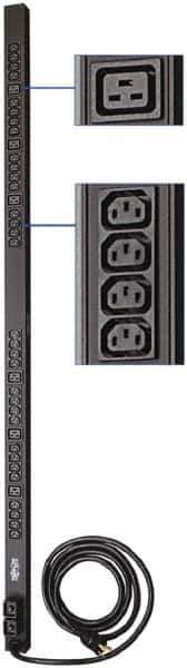 Tripp-Lite - 38 Outlets, 200/240 Volts, 30 Amps, 10' Cord, Power Outlet Strip - Rack Mount, 5-15/20R NEMA Configuration, 19" Strip - Eagle Tool & Supply
