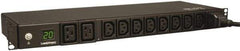 Tripp-Lite - 10 Outlets, 200/240 Volts, 20 Amps, 12' Cord, Power Outlet Strip - Rack Mount, 5-15/20R NEMA Configuration, 19" Strip - Eagle Tool & Supply