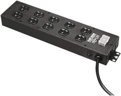 Tripp-Lite - 8 Outlets, 120 VAC15 Amps, 15' Cord, Power Outlet Strip - Keyhole, Tab Mount, 5-15 NEMA Configuration, 17-1/2" Strip - Eagle Tool & Supply