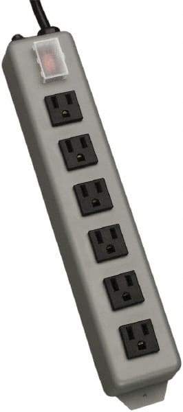 Tripp-Lite - 6 Outlets, 120 VAC15 Amps, 15' Cord, Power Outlet Strip - Keyhole, Tab Mount, 5-15 NEMA Configuration, 13-3/4" Strip - Eagle Tool & Supply