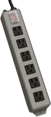 Tripp-Lite - 6 Outlets, 120 VAC15 Amps, 15' Cord, Power Outlet Strip - Keyhole, Tab Mount, 5-15 NEMA Configuration, 13-3/4" Strip - Eagle Tool & Supply