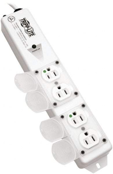 Tripp-Lite - 4 Outlets, 120 VAC15 Amps, 15' Cord, Power Outlet Strip - Keyhole, Tab Mount, 5-15 NEMA Configuration, 13-3/4" Strip - Eagle Tool & Supply