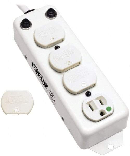Tripp-Lite - 4 Outlets, 120 VAC15 Amps, 15' Cord, Power Outlet Strip - Keyhole, Tab Mount, 5-15 NEMA Configuration, 8-1/2" Strip - Eagle Tool & Supply
