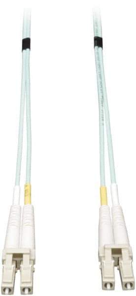 Tripp-Lite - 6' Long, LC/LC Head, Multimode Fiber Optic Cable - Aqua, Use with LAN - Eagle Tool & Supply