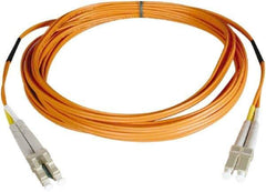 Tripp-Lite - 50' Long, LC/LC Head, Multimode Fiber Optic Cable - Aqua, Use with LAN - Eagle Tool & Supply