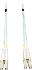 Tripp-Lite - 50' Long, LC/LC Head, Multimode Fiber Optic Cable - Aqua, Use with LAN - Eagle Tool & Supply