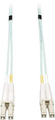 Tripp-Lite - 33' Long, LC/LC Head, Multimode Fiber Optic Cable - Aqua, Use with LAN - Eagle Tool & Supply