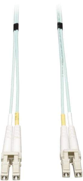 Tripp-Lite - 26' Long, LC/LC Head, Multimode Fiber Optic Cable - Aqua, Use with LAN - Eagle Tool & Supply