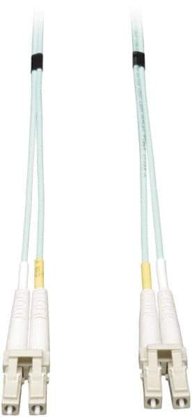 Tripp-Lite - 20' Long, LC/LC Head, Multimode Fiber Optic Cable - Aqua, Use with LAN - Eagle Tool & Supply