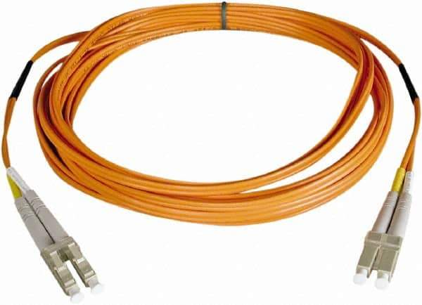 Tripp-Lite - 10' Long, LC/LC Head, Multimode Fiber Optic Cable - Aqua, Use with LAN - Eagle Tool & Supply