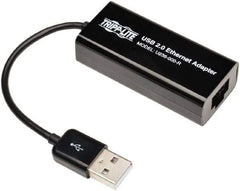 Tripp-Lite - Network Adapter - USB A Male Connector, Black, Use with 10/100Mbps Network - Eagle Tool & Supply