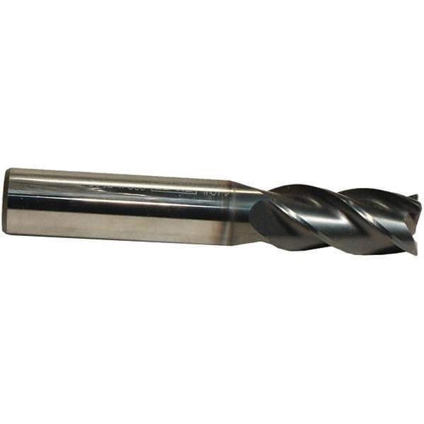 Emuge - 7/16" Diam, 1" LOC, 4 Flute Solid Carbide Roughing & Finishing End Mill - CrN Finish, 2-3/4" OAL, 7/16" Shank Diam, Cylindrical Shank, 38° Helix, Centercutting, Regular Length - Eagle Tool & Supply