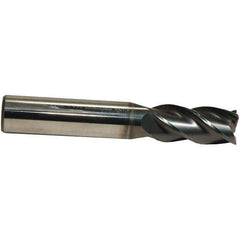 Emuge - 7/16" Diam, 1" LOC, 4 Flute Solid Carbide Roughing & Finishing End Mill - CrN Finish, 2-3/4" OAL, 7/16" Shank Diam, Cylindrical Shank, 38° Helix, Centercutting, Regular Length - Eagle Tool & Supply