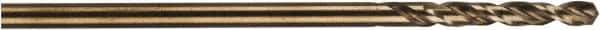 DeWALT - 5/32" 135° Cobalt Jobber Drill - Oxide/Gold Finish, Right Hand Cut, Spiral Flute, Straight Shank, 3-7/64" OAL, Pilot Point - Eagle Tool & Supply