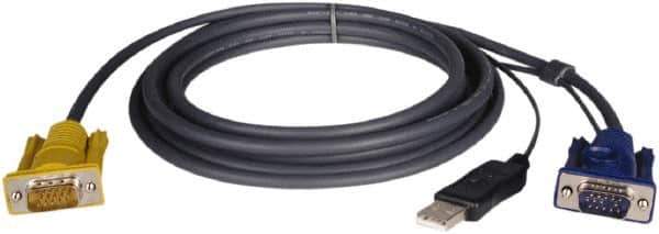 Tripp-Lite - 19' Long, HD15, HD15/USB A Computer Cable - Black, Male x Male x Male - Eagle Tool & Supply