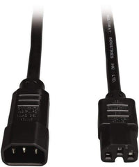 Tripp-Lite - 6', 14/3 Gauge/Conductors, Black Indoor Replacement Cord - 0 Receptacles, 15 Amps, 120 VAC, UL SJT, NEMA IEC-320 - Eagle Tool & Supply