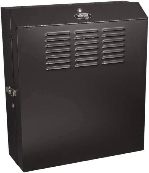 Tripp-Lite - 23-1/2" Overall Width x 5" Rack Height x 17-1/2" Overall Depth Data Cable Enclosure - 200 Lb Capacity, Black - Eagle Tool & Supply