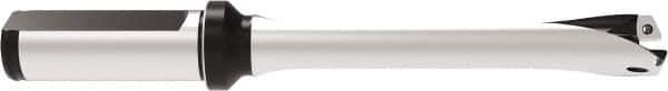 Allied Machine and Engineering - Series 17, 17 to 17.99mm Diam, 3/4" Diam Straight Shank with Flange, Straight Flute Spade Drill - 2-1/8" Max Depth, 5.4516" OAL, Standard Length, Through Coolant - Eagle Tool & Supply